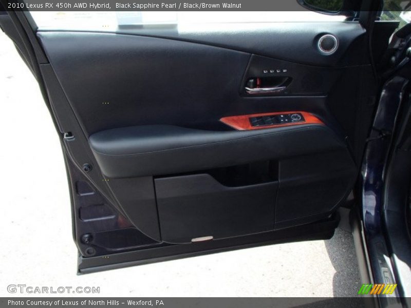 Black Sapphire Pearl / Black/Brown Walnut 2010 Lexus RX 450h AWD Hybrid