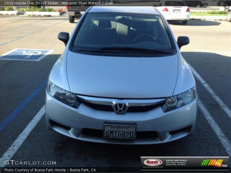 Alabaster Silver Metallic / Gray 2010 Honda Civic DX-VP Sedan