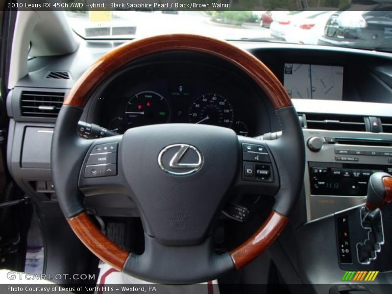 Black Sapphire Pearl / Black/Brown Walnut 2010 Lexus RX 450h AWD Hybrid