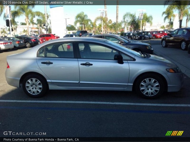 Alabaster Silver Metallic / Gray 2010 Honda Civic DX-VP Sedan