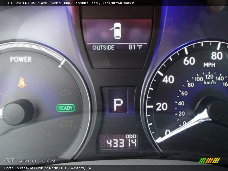 Black Sapphire Pearl / Black/Brown Walnut 2010 Lexus RX 450h AWD Hybrid