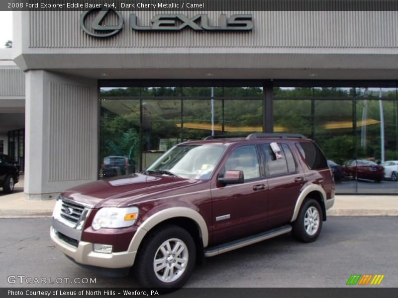 Dark Cherry Metallic / Camel 2008 Ford Explorer Eddie Bauer 4x4