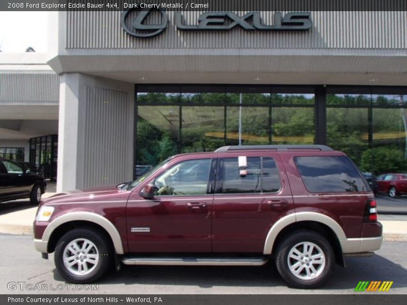 Dark Cherry Metallic / Camel 2008 Ford Explorer Eddie Bauer 4x4