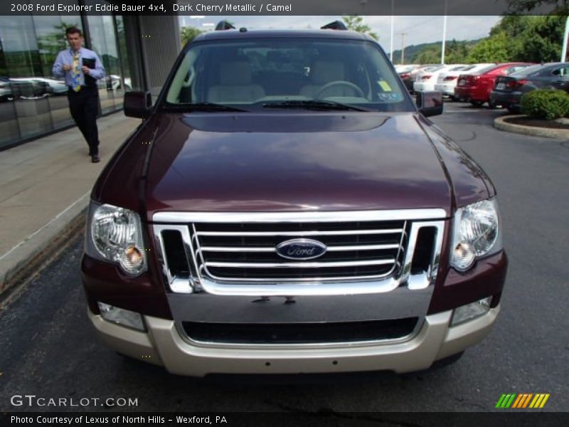 Dark Cherry Metallic / Camel 2008 Ford Explorer Eddie Bauer 4x4