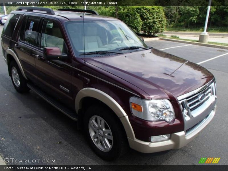 Dark Cherry Metallic / Camel 2008 Ford Explorer Eddie Bauer 4x4