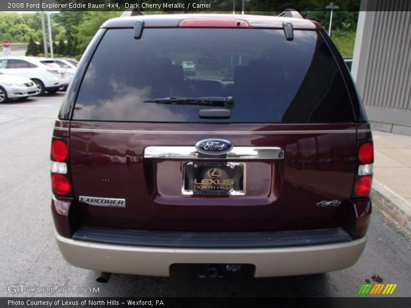 Dark Cherry Metallic / Camel 2008 Ford Explorer Eddie Bauer 4x4