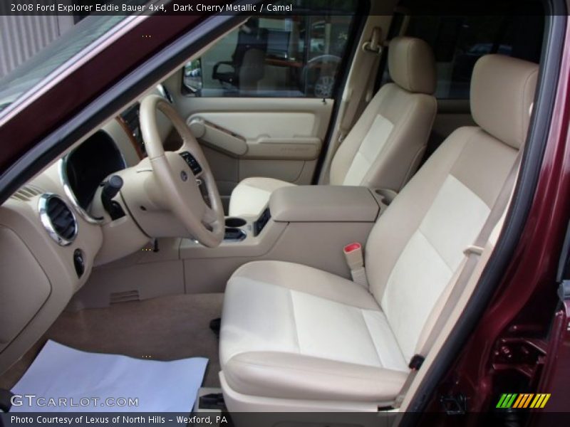 Dark Cherry Metallic / Camel 2008 Ford Explorer Eddie Bauer 4x4