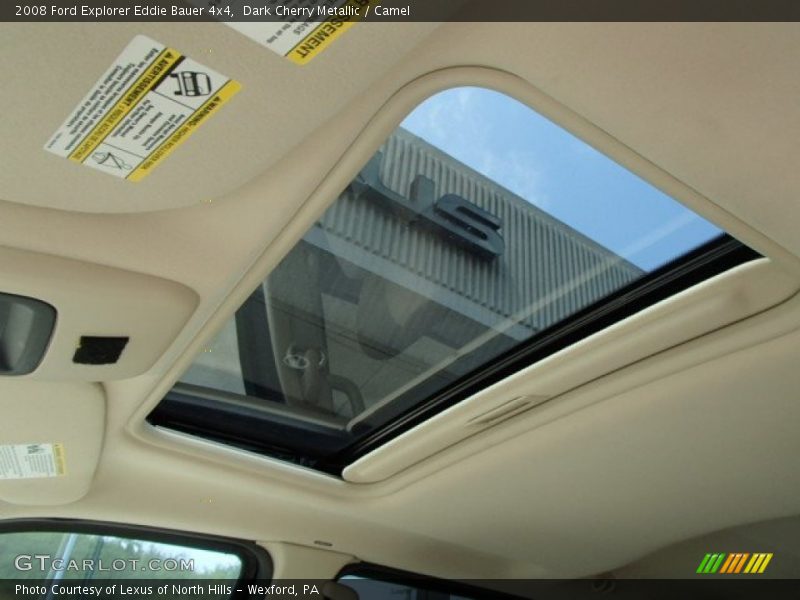 Dark Cherry Metallic / Camel 2008 Ford Explorer Eddie Bauer 4x4