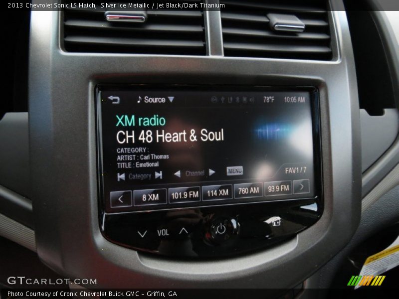 Silver Ice Metallic / Jet Black/Dark Titanium 2013 Chevrolet Sonic LS Hatch