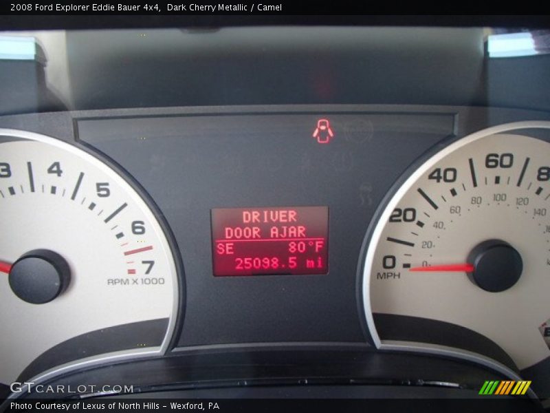 Dark Cherry Metallic / Camel 2008 Ford Explorer Eddie Bauer 4x4