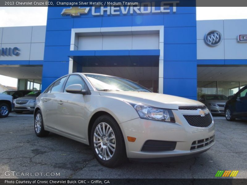 Champagne Silver Metallic / Medium Titanium 2013 Chevrolet Cruze ECO