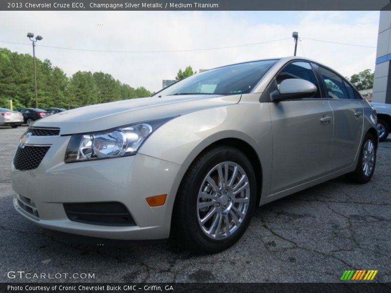 Champagne Silver Metallic / Medium Titanium 2013 Chevrolet Cruze ECO