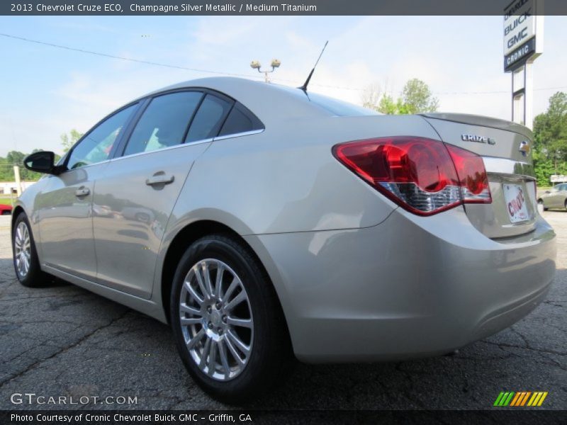 Champagne Silver Metallic / Medium Titanium 2013 Chevrolet Cruze ECO