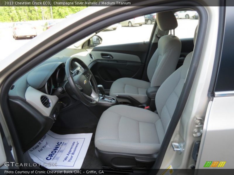 Champagne Silver Metallic / Medium Titanium 2013 Chevrolet Cruze ECO