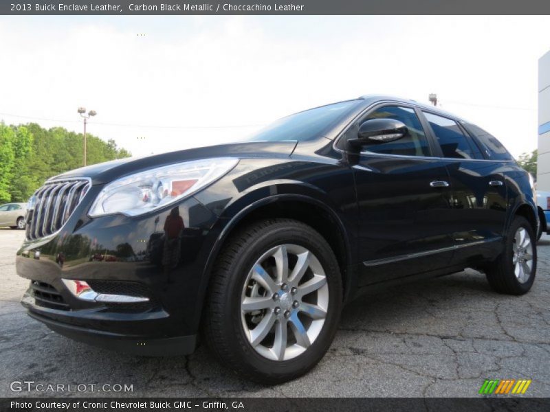 Carbon Black Metallic / Choccachino Leather 2013 Buick Enclave Leather