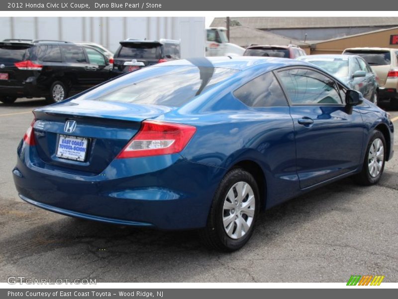 Dyno Blue Pearl / Stone 2012 Honda Civic LX Coupe