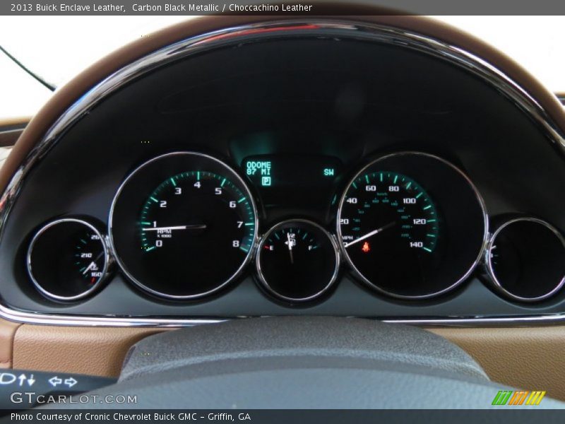 Carbon Black Metallic / Choccachino Leather 2013 Buick Enclave Leather
