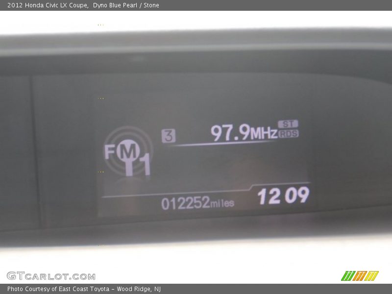 Dyno Blue Pearl / Stone 2012 Honda Civic LX Coupe