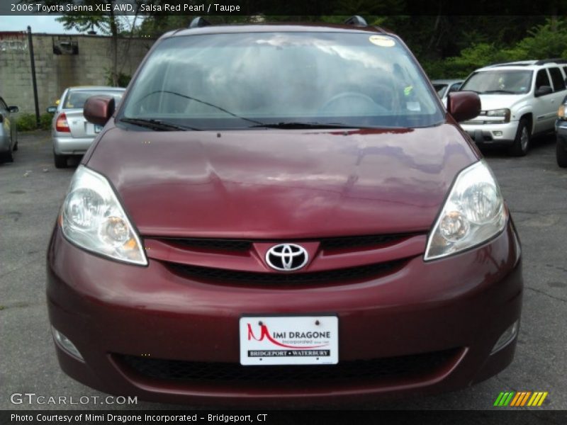 Salsa Red Pearl / Taupe 2006 Toyota Sienna XLE AWD