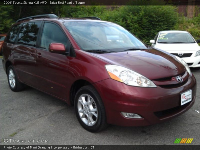 Salsa Red Pearl / Taupe 2006 Toyota Sienna XLE AWD