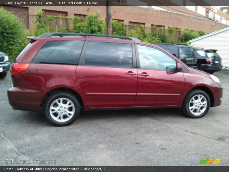 Salsa Red Pearl / Taupe 2006 Toyota Sienna XLE AWD