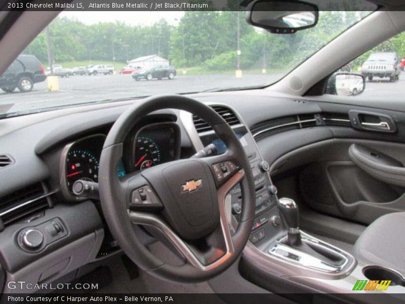 Atlantis Blue Metallic / Jet Black/Titanium 2013 Chevrolet Malibu LS
