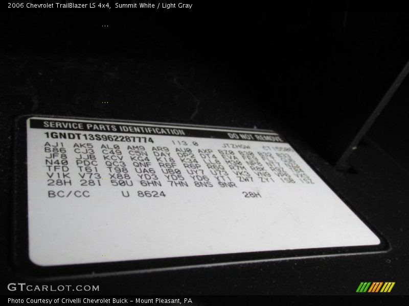 Summit White / Light Gray 2006 Chevrolet TrailBlazer LS 4x4