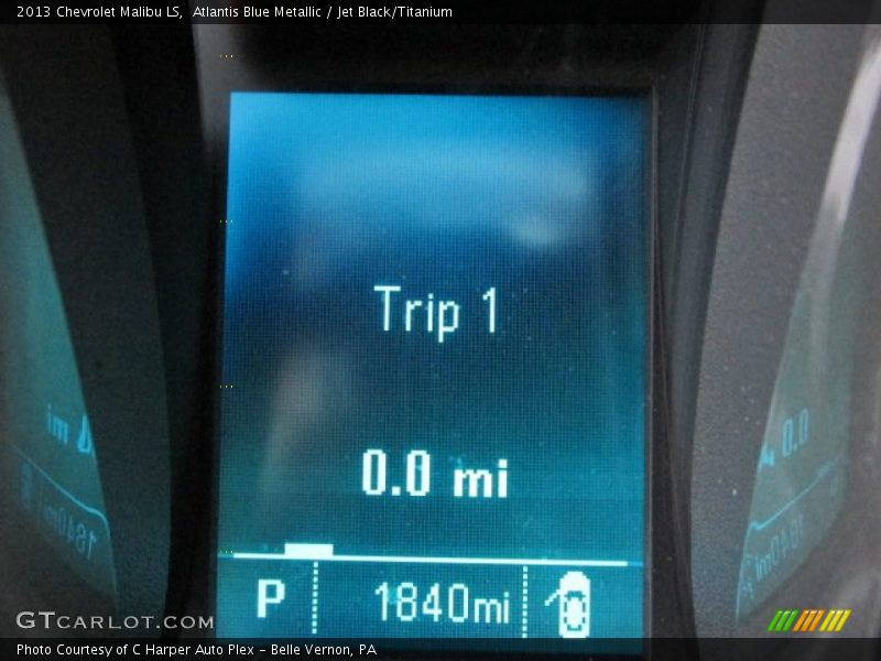 Atlantis Blue Metallic / Jet Black/Titanium 2013 Chevrolet Malibu LS
