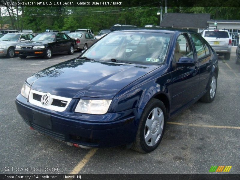Galactic Blue Pearl / Black 2002 Volkswagen Jetta GLS 1.8T Sedan