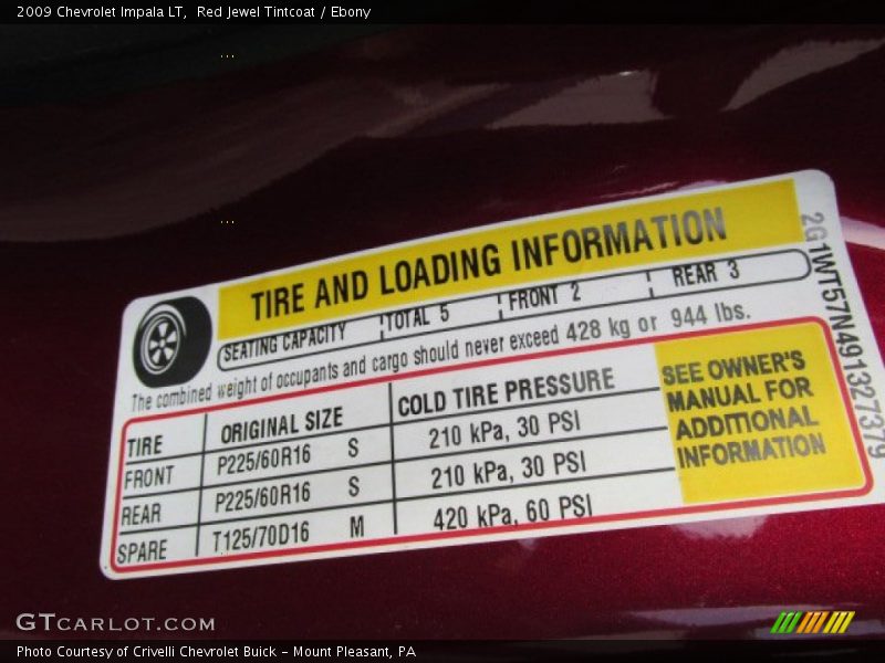 Red Jewel Tintcoat / Ebony 2009 Chevrolet Impala LT