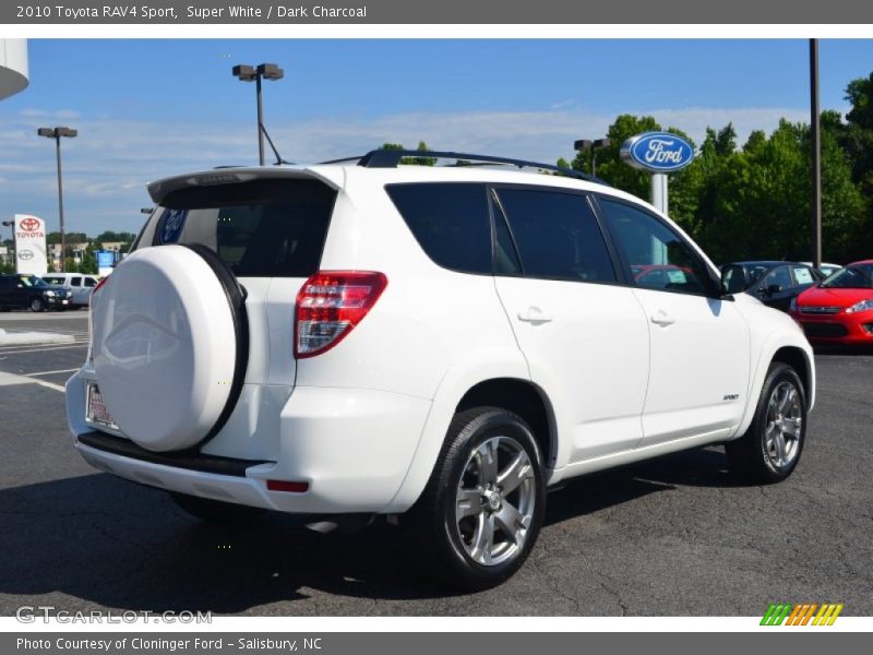 Super White / Dark Charcoal 2010 Toyota RAV4 Sport