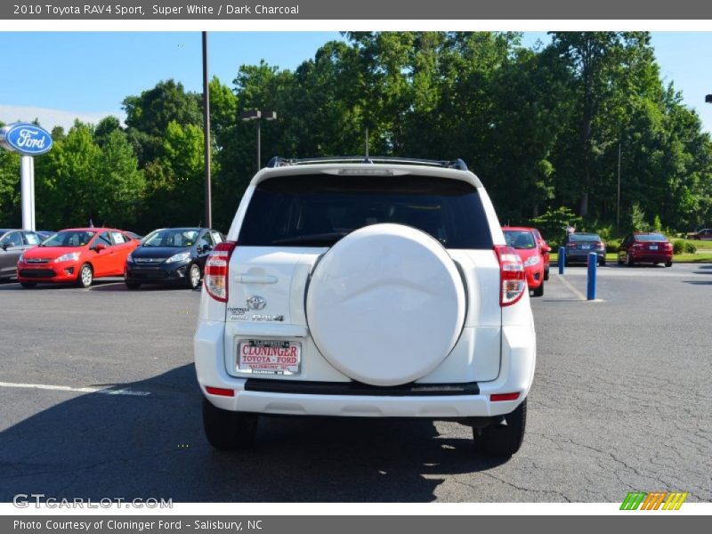 Super White / Dark Charcoal 2010 Toyota RAV4 Sport