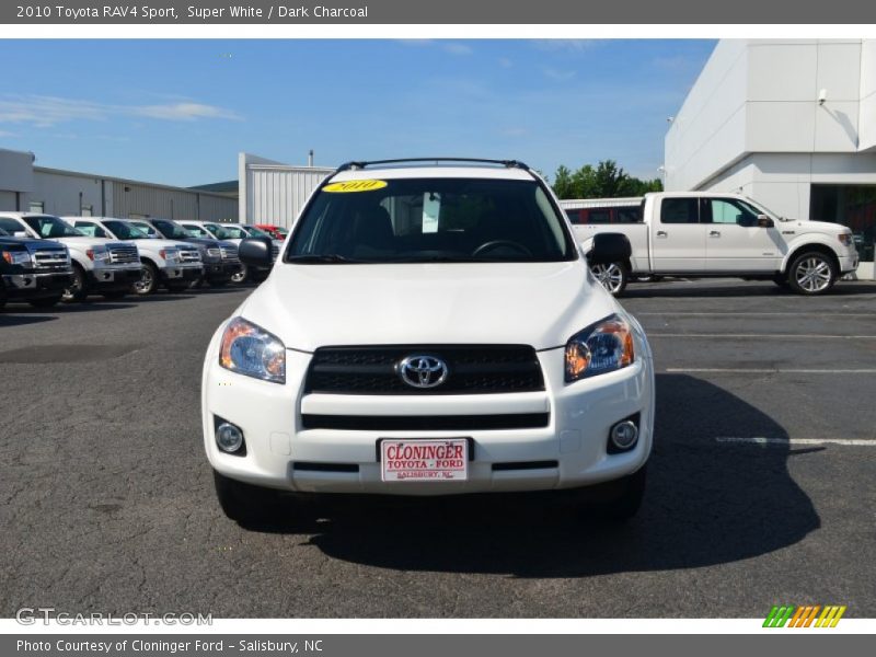 Super White / Dark Charcoal 2010 Toyota RAV4 Sport