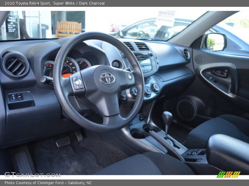 Super White / Dark Charcoal 2010 Toyota RAV4 Sport