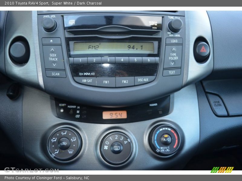 Super White / Dark Charcoal 2010 Toyota RAV4 Sport