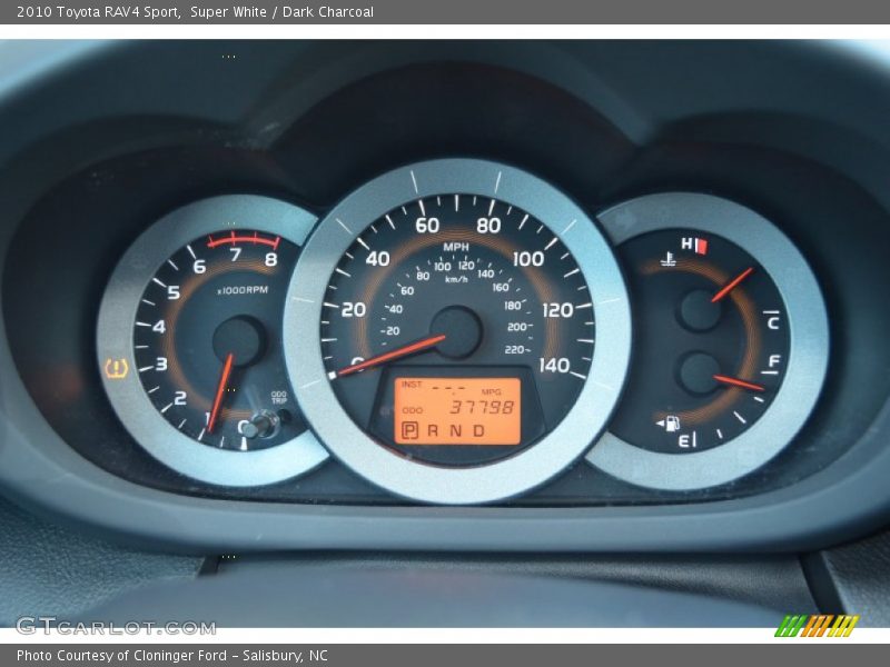 Super White / Dark Charcoal 2010 Toyota RAV4 Sport
