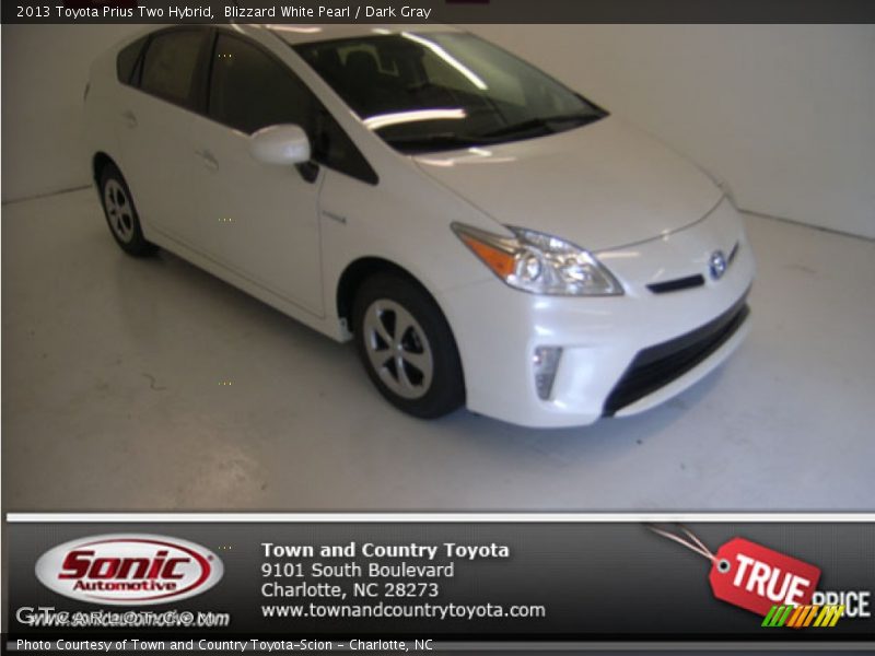 Blizzard White Pearl / Dark Gray 2013 Toyota Prius Two Hybrid