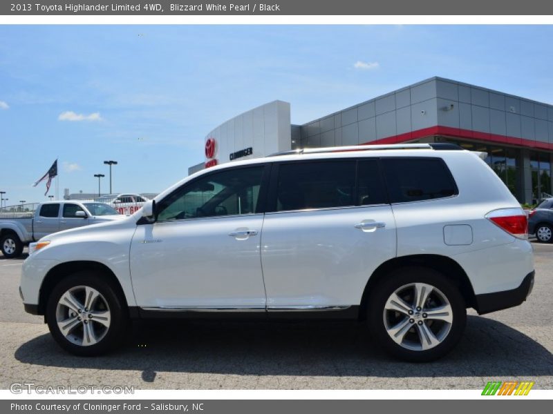 Blizzard White Pearl / Black 2013 Toyota Highlander Limited 4WD