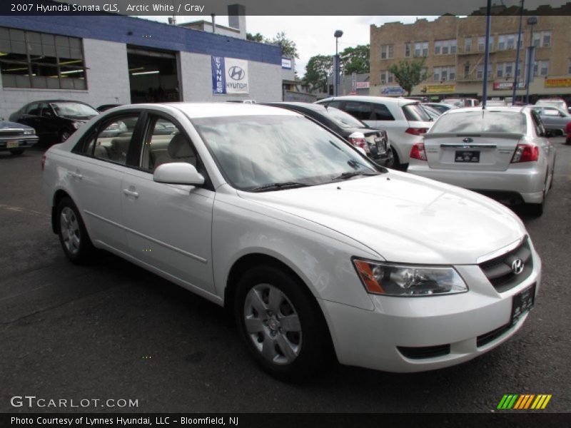 Arctic White / Gray 2007 Hyundai Sonata GLS