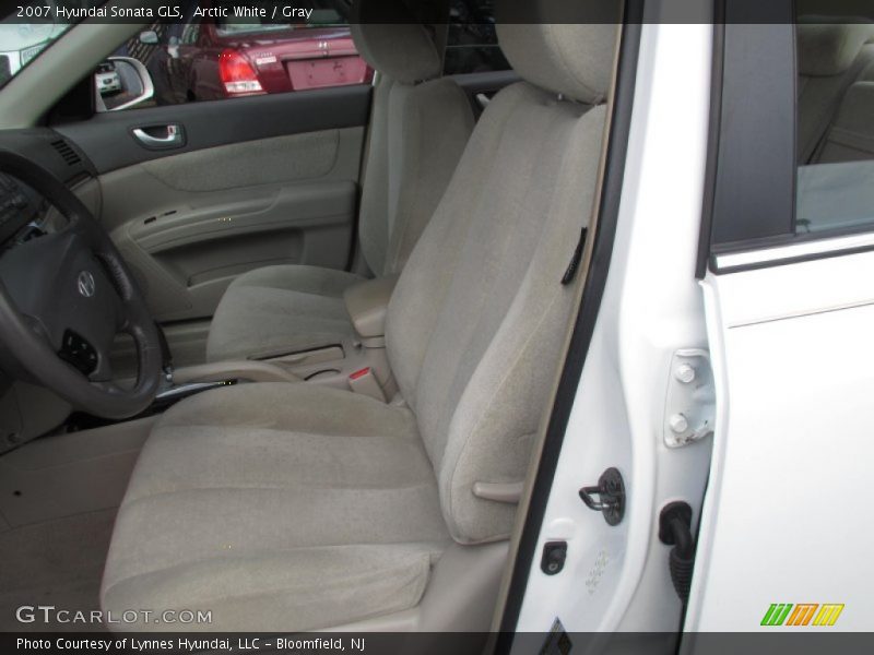 Arctic White / Gray 2007 Hyundai Sonata GLS