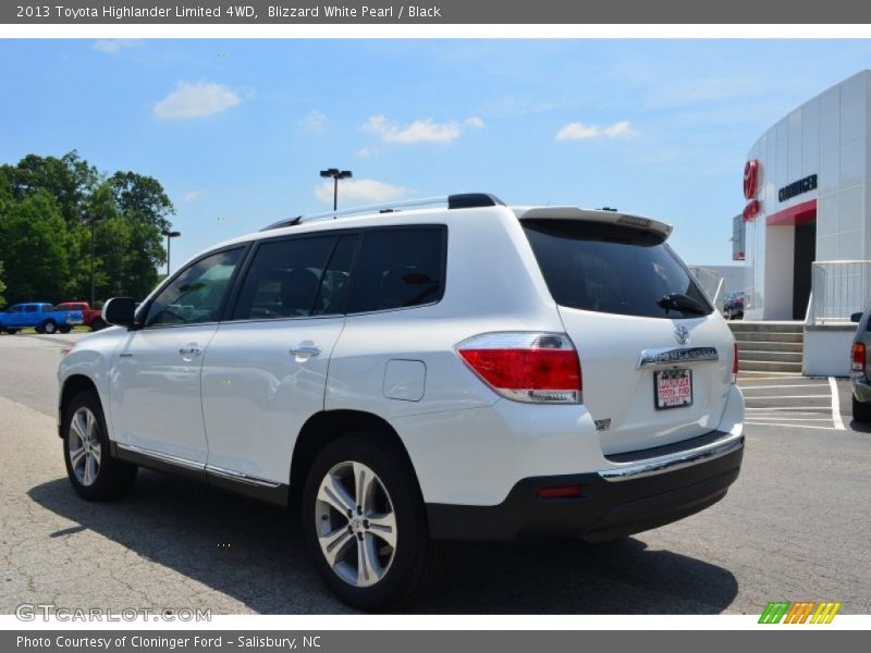 Blizzard White Pearl / Black 2013 Toyota Highlander Limited 4WD