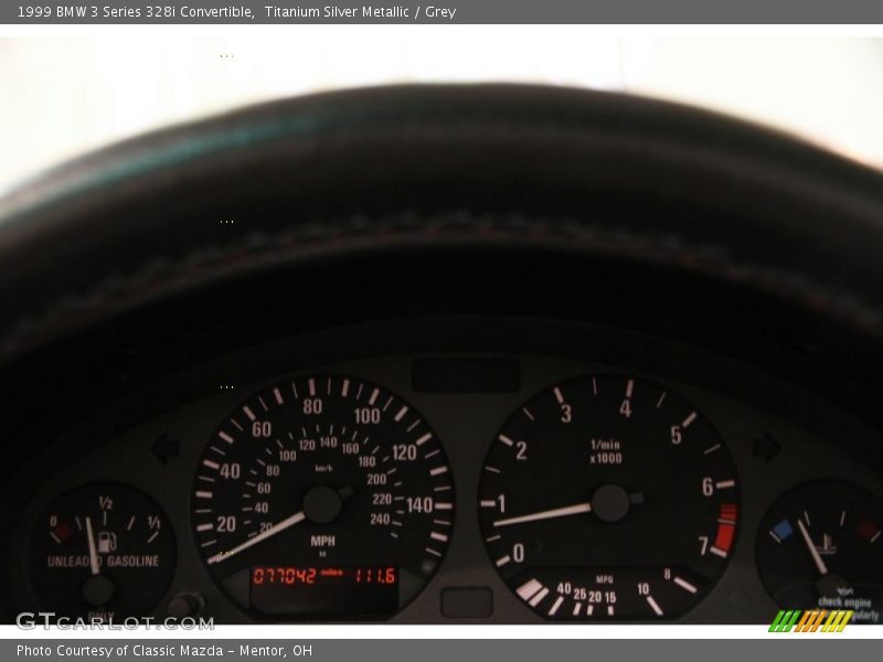 Titanium Silver Metallic / Grey 1999 BMW 3 Series 328i Convertible