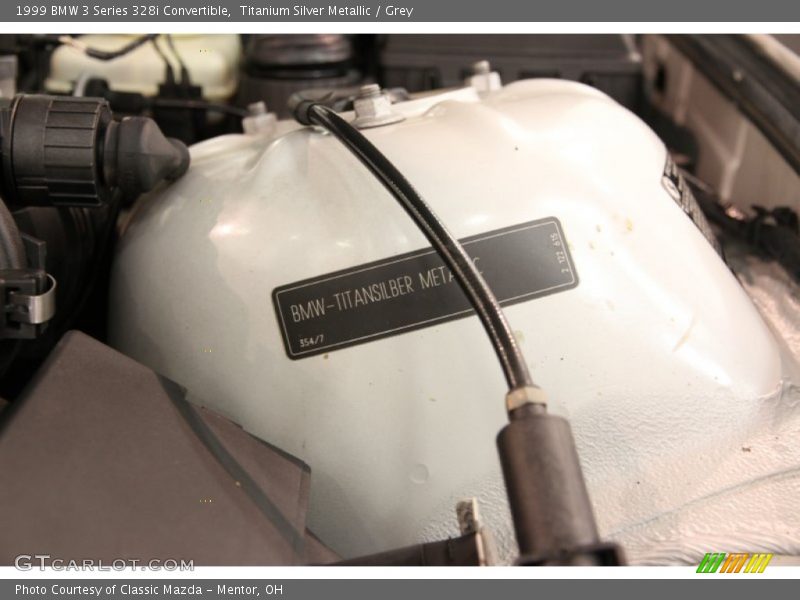 1999 3 Series 328i Convertible Titanium Silver Metallic Color Code 354