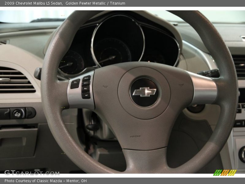 Golden Pewter Metallic / Titanium 2009 Chevrolet Malibu LS Sedan