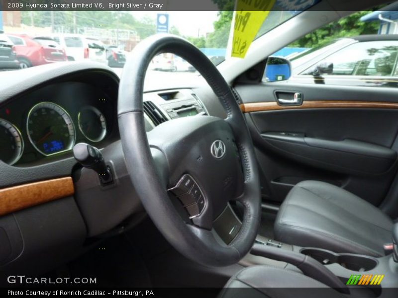 Bright Silver / Gray 2009 Hyundai Sonata Limited V6
