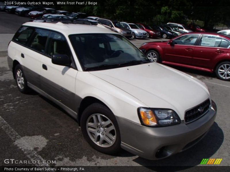 White Frost Pearl / Beige 2004 Subaru Outback Wagon