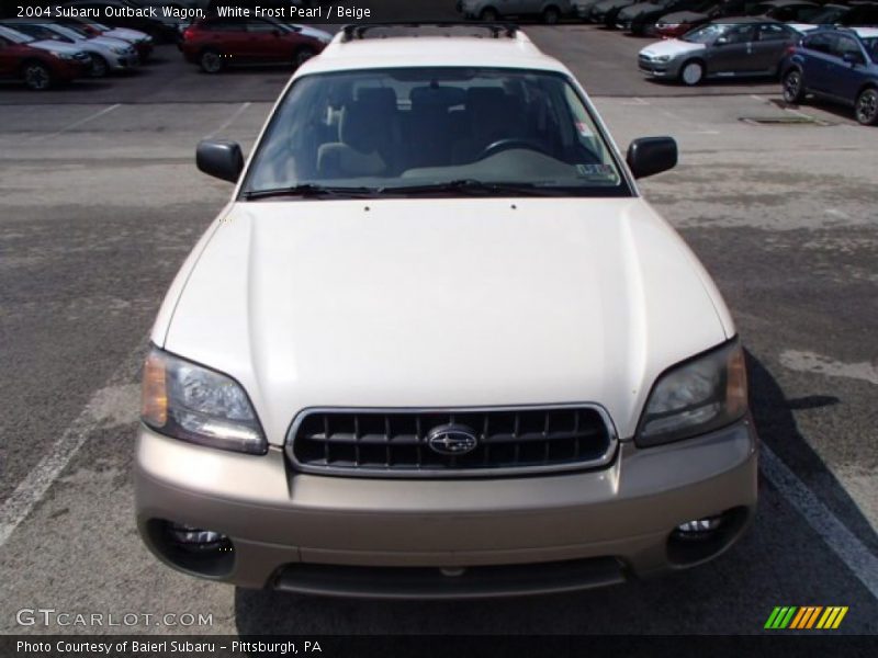 White Frost Pearl / Beige 2004 Subaru Outback Wagon