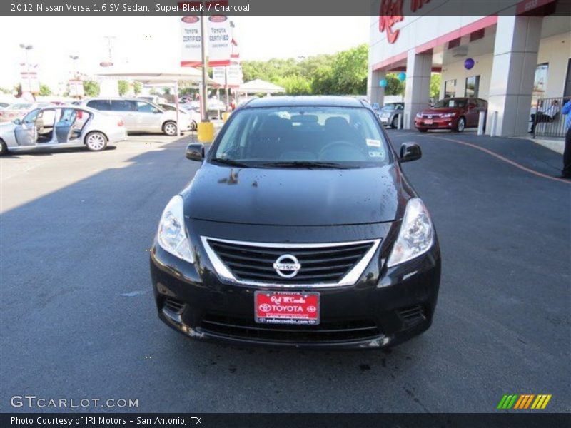 Super Black / Charcoal 2012 Nissan Versa 1.6 SV Sedan