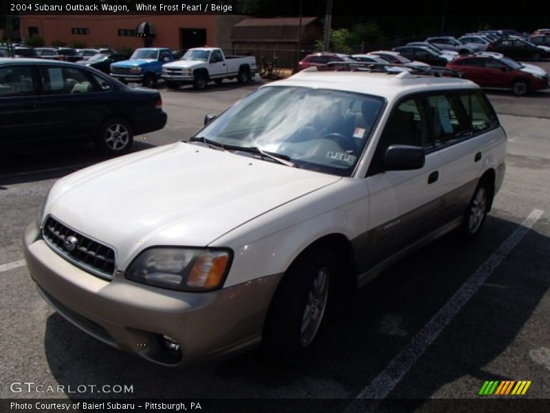 White Frost Pearl / Beige 2004 Subaru Outback Wagon