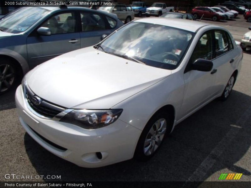 Satin White Pearl / Ivory 2008 Subaru Impreza 2.5i Sedan